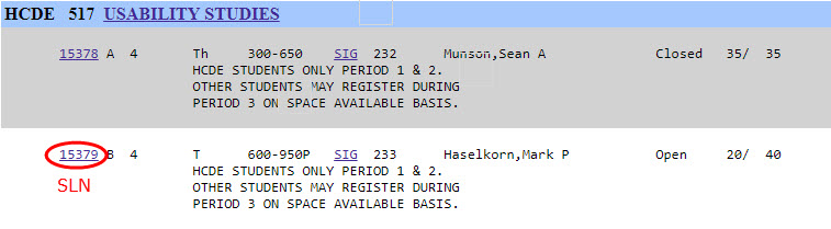 UWPCE Time Schedule